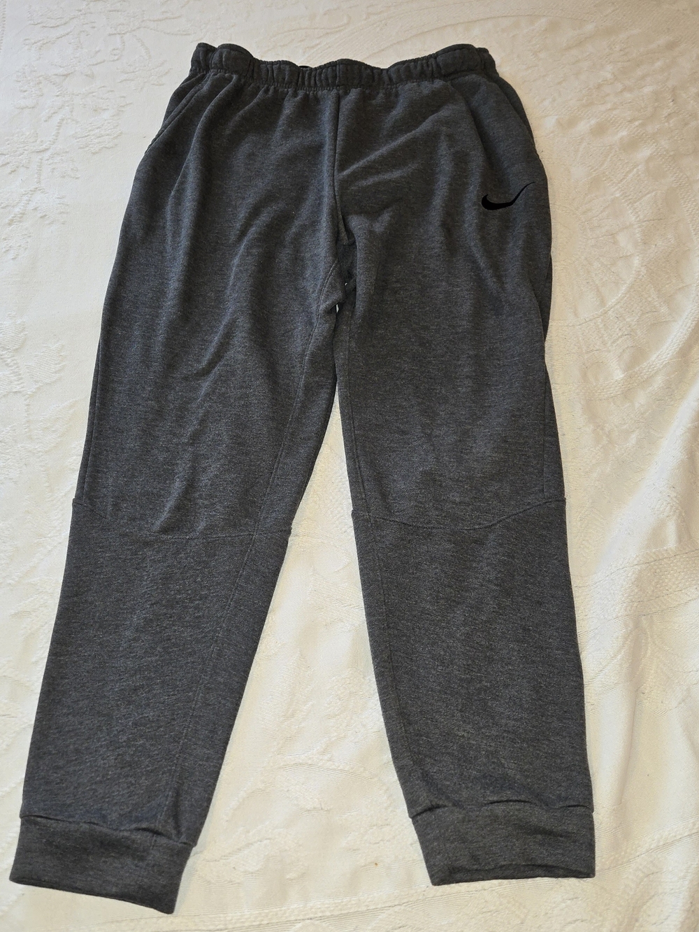 Nike Mens Gray Athletic Joggers Tapered Leg Size Large